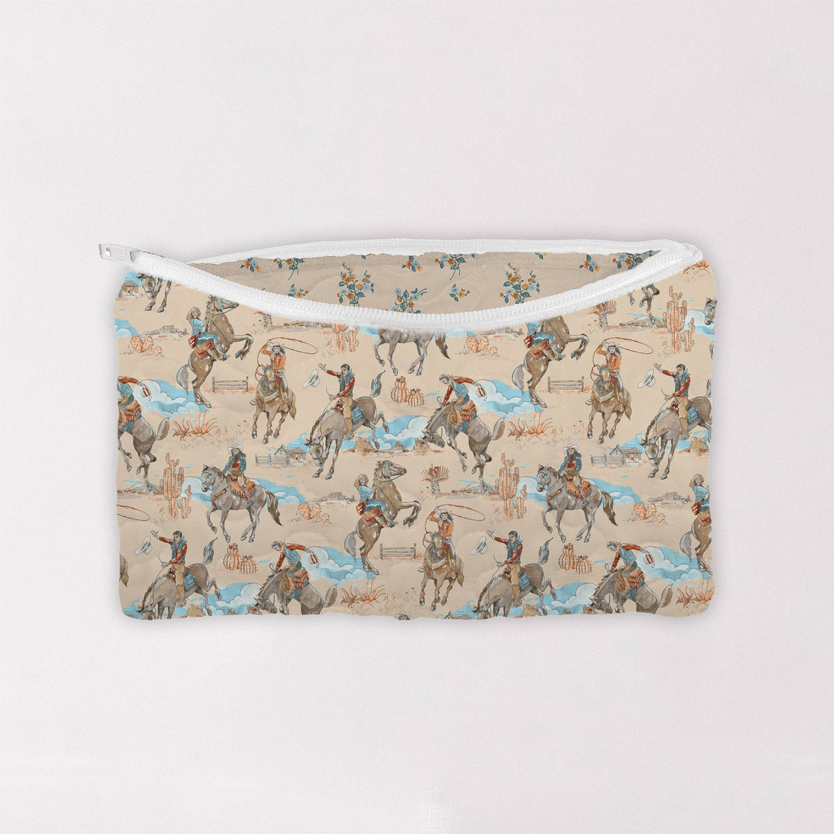 Birdie Pastel Quilted Makeup Bag