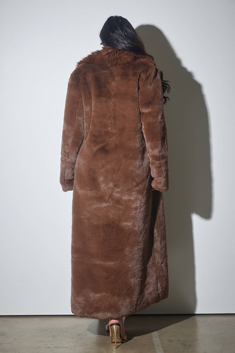 Old Money; The Floor Length Faux Coat