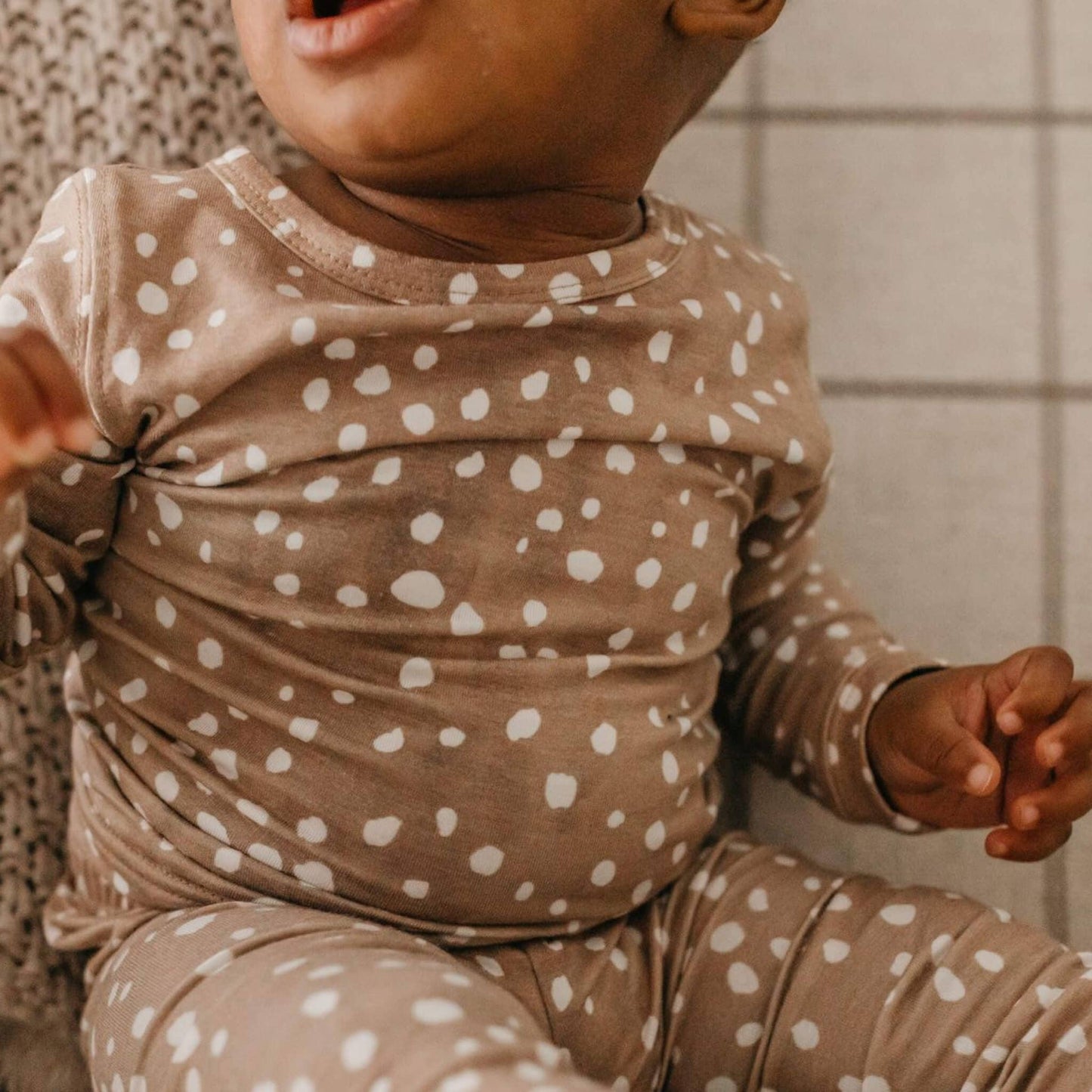 2pc Long Sleeve Pajama Set - Fawn