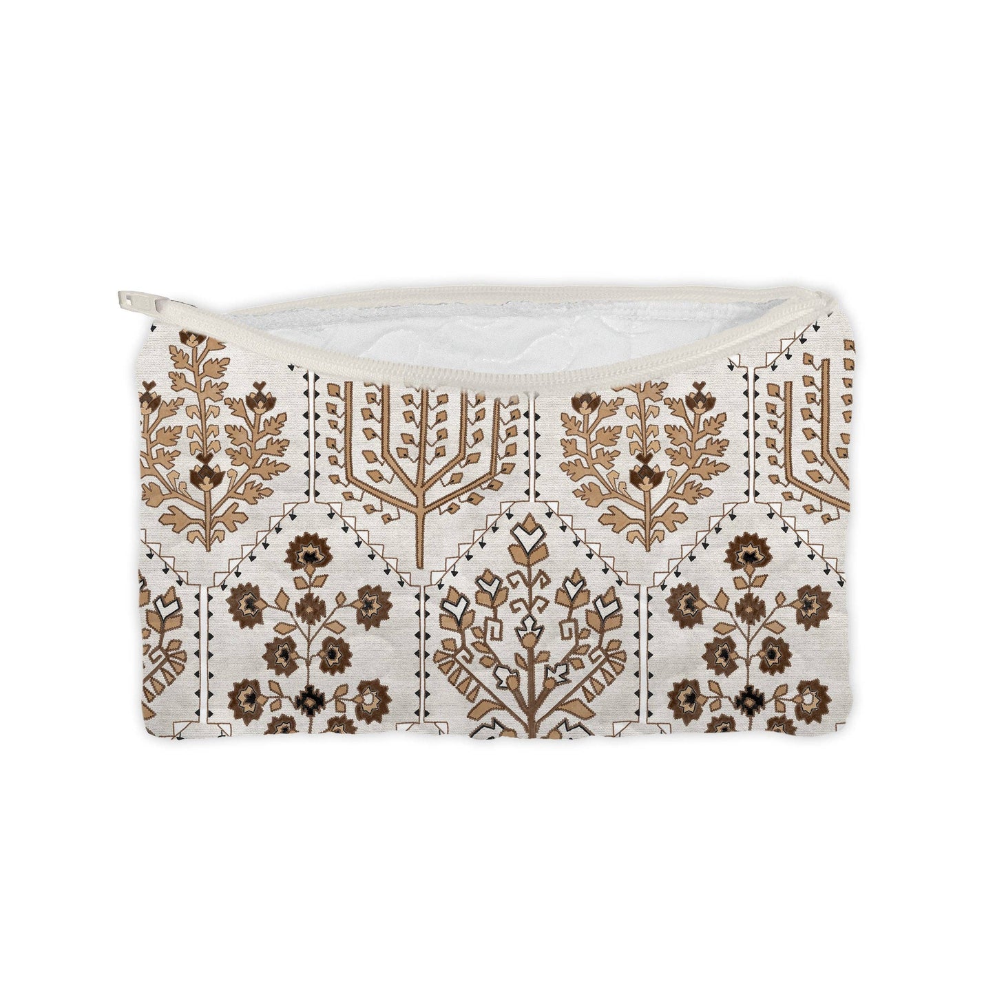 "Bunk House" Brown Quilted Makeup Bag
