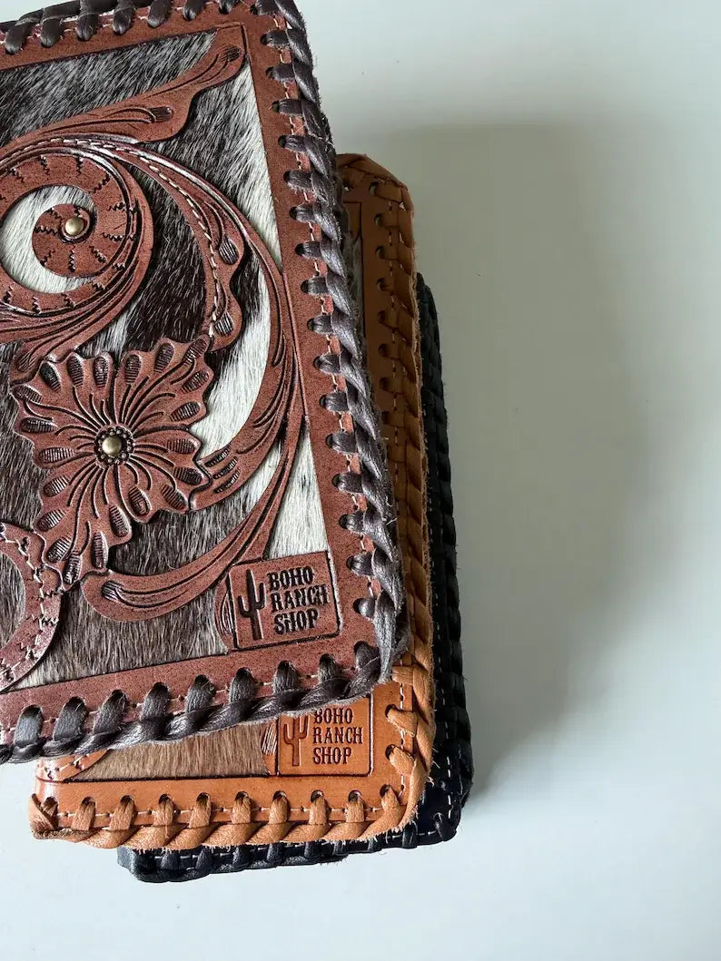 ERICKA WRISTLET WALLET Cowhide & Tooled Leather Wallet