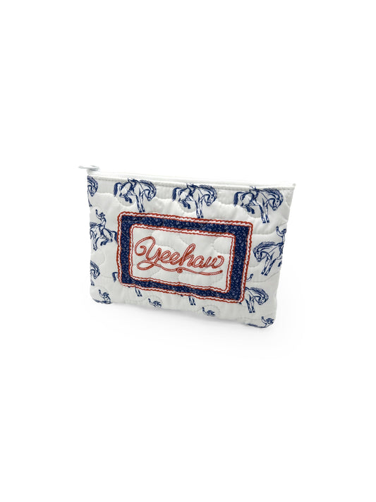 "Yeehaw" Quilted Makeup Bag