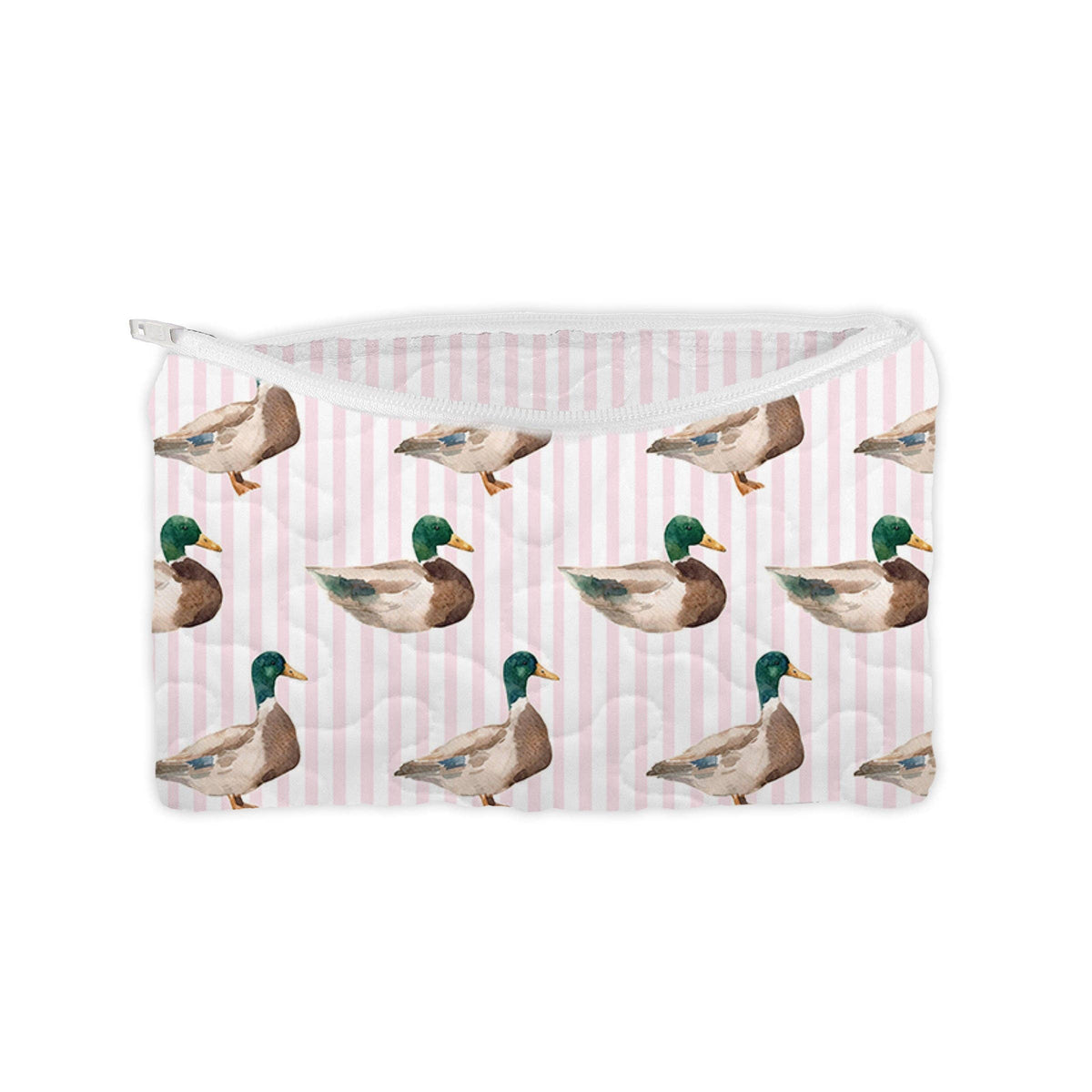 Mallory Ducks Icon Pink Quilted Makeup Bag