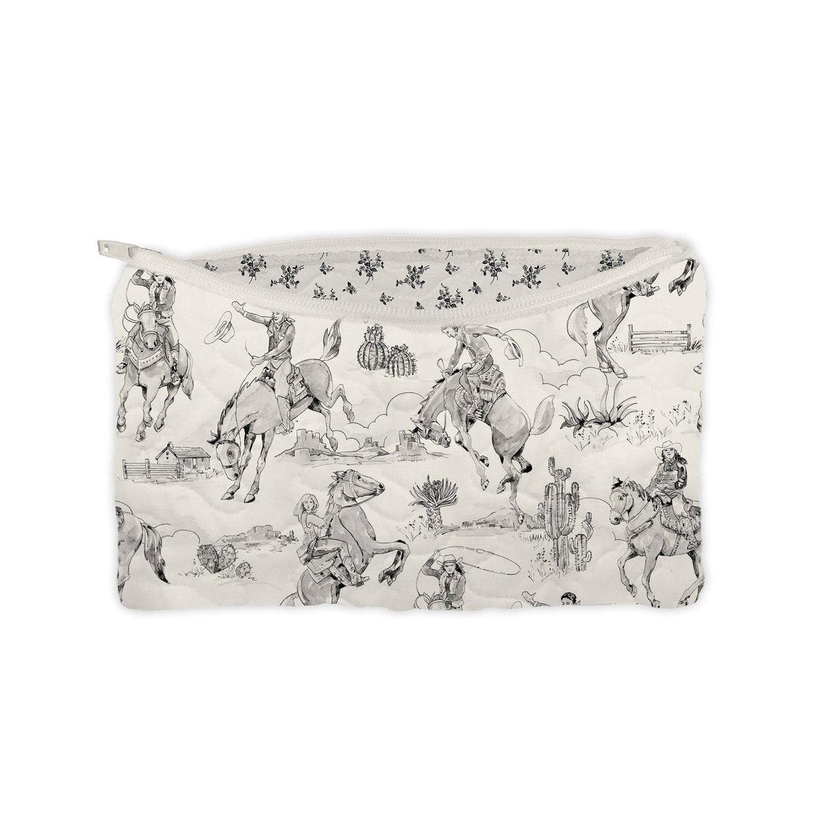 Birdie Linen/Black Makeup Bag