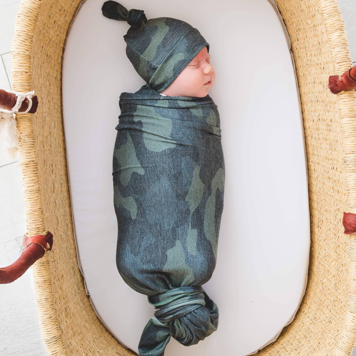 Knit Swaddle Blanket - Hunter