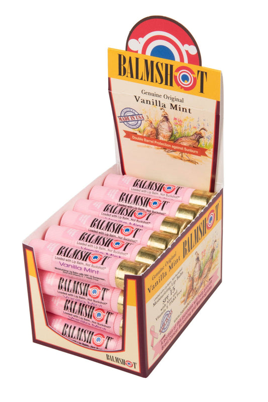 Shotgun Shell Lip Balm | Vanilla Mint | SPF 15 | 24 Pack