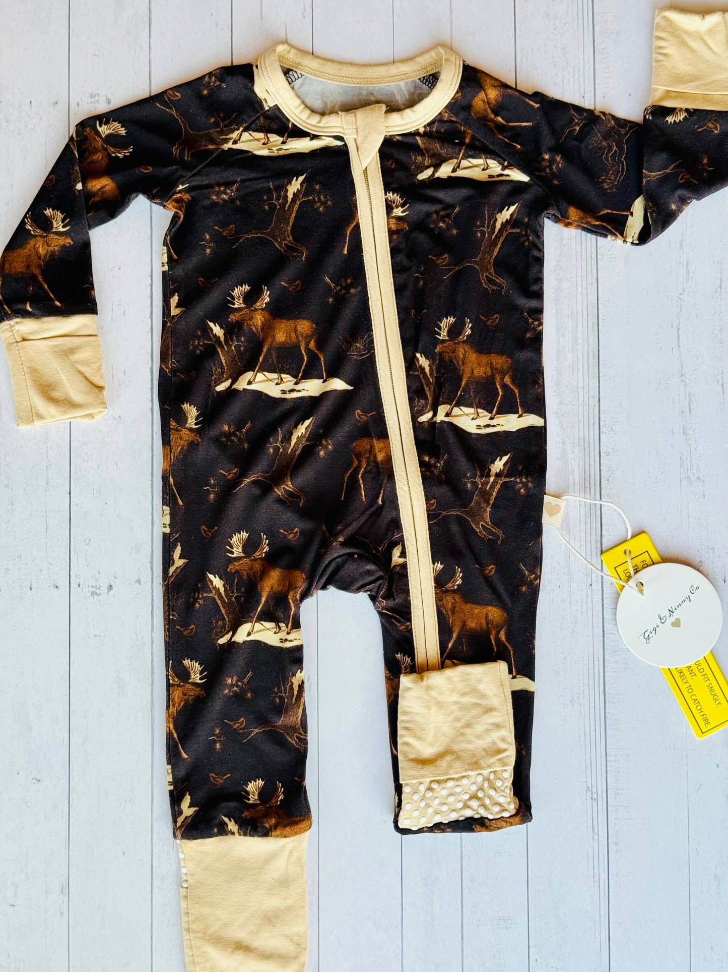 Up On The Allagash Moose Zippy Pajama