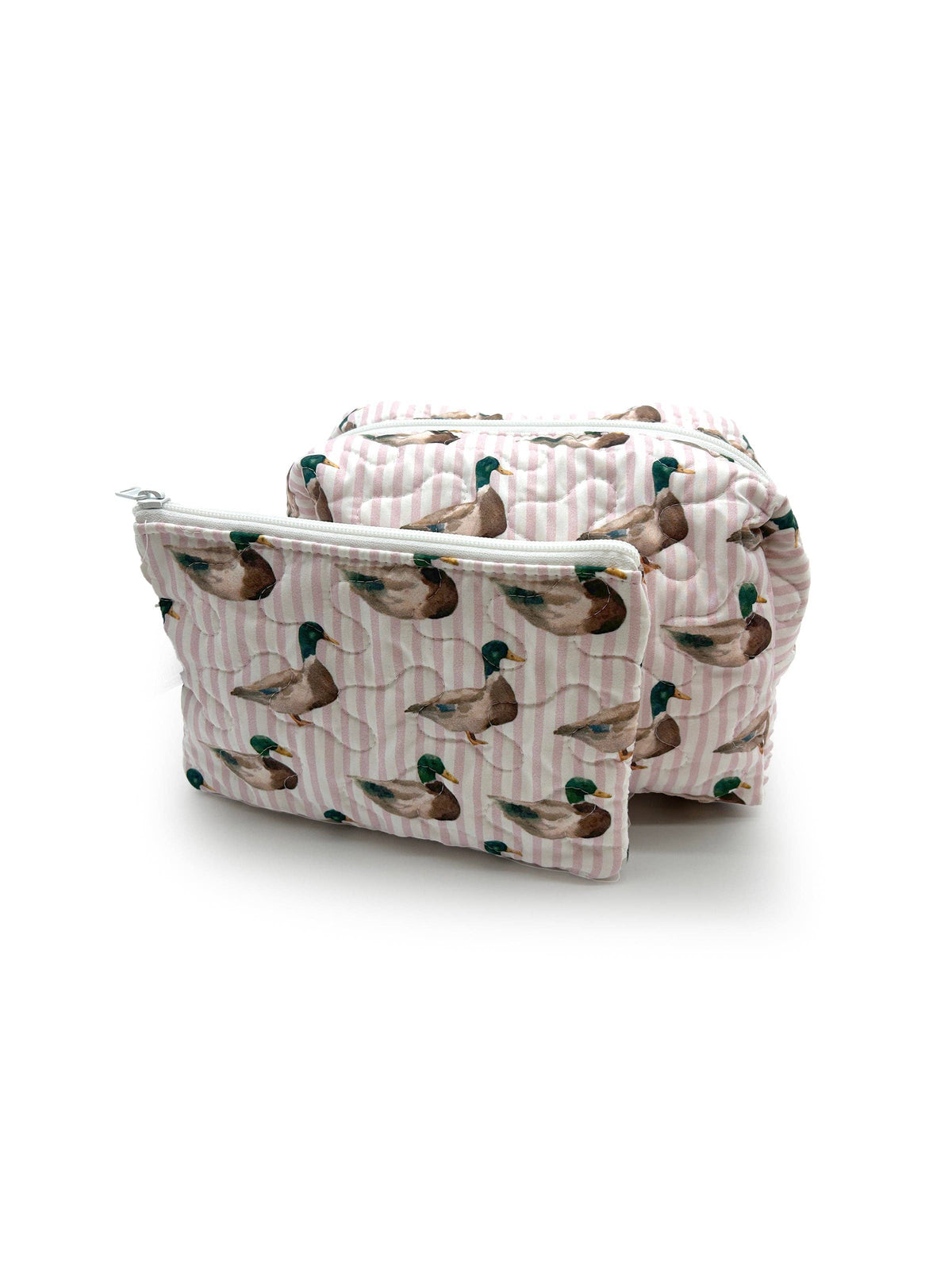 Mallory Ducks Icon Pink Quilted Makeup Bag