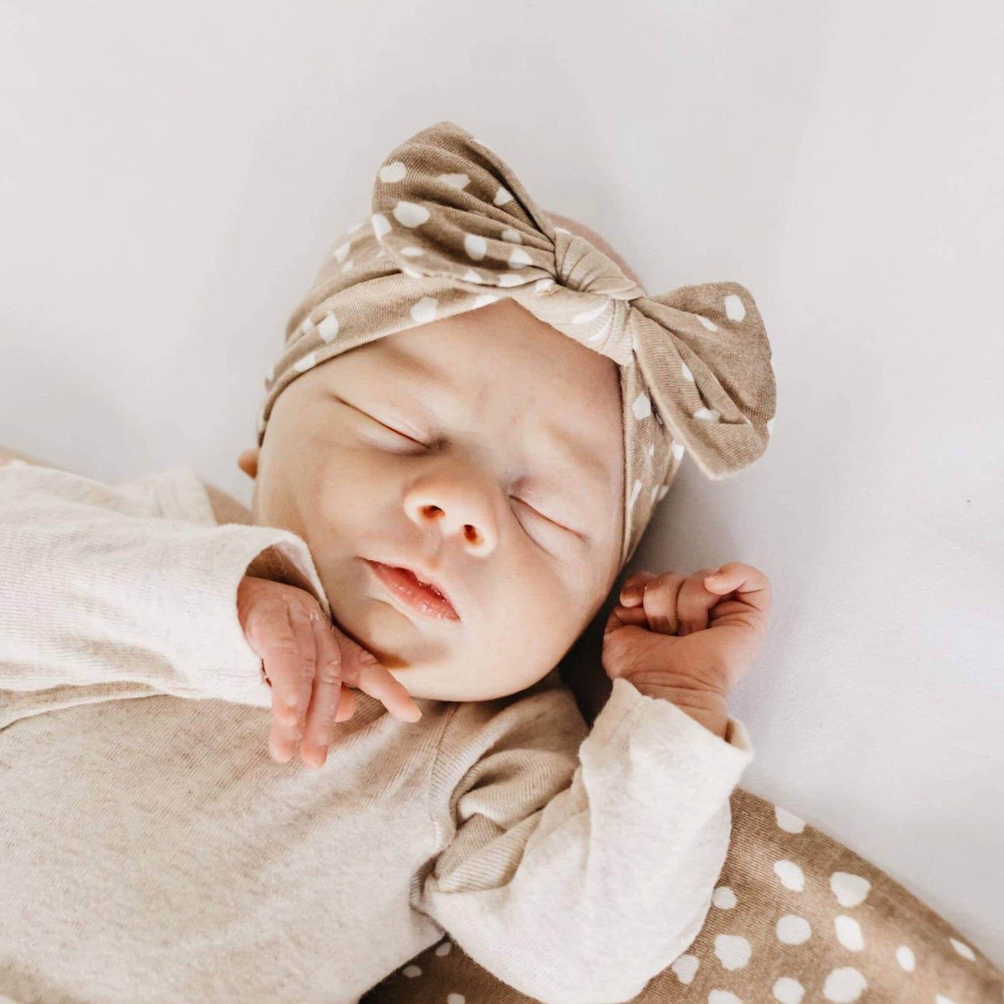 Knit Headband Bow - Fawn
