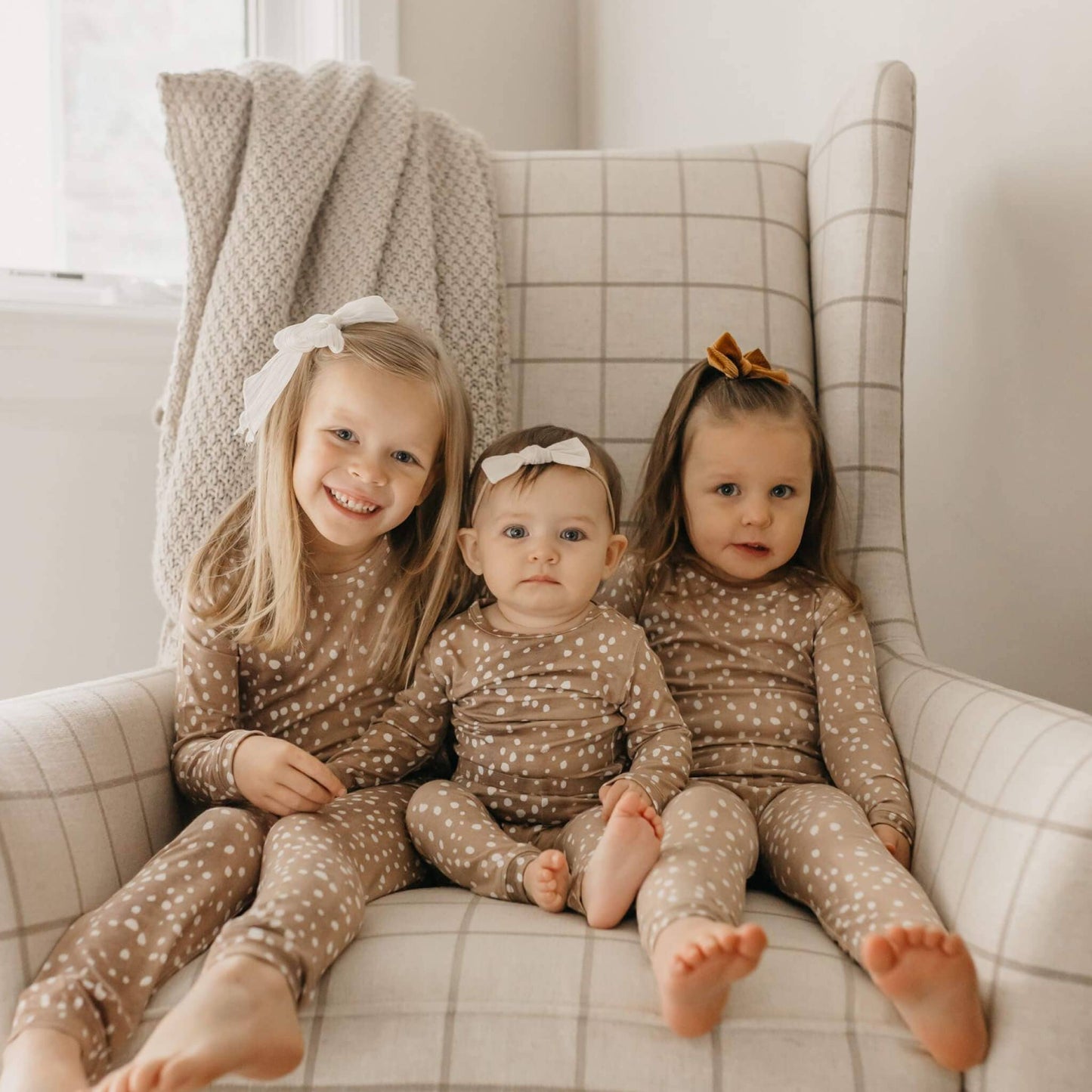2pc Long Sleeve Pajama Set - Fawn