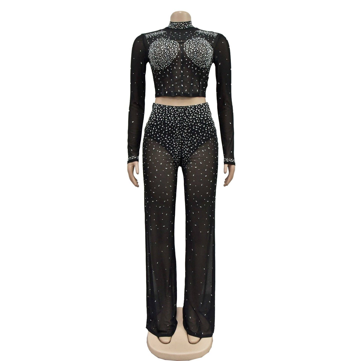 Million Dollar Baby; the mesh two piece  BLACK