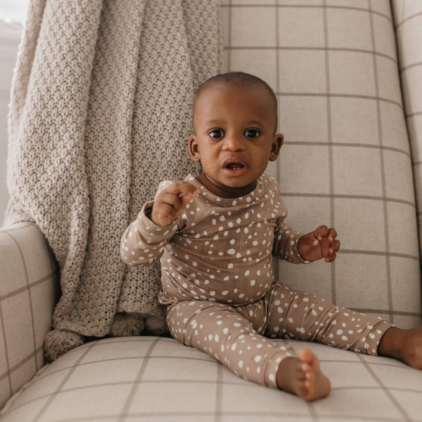 2pc Long Sleeve Pajama Set - Fawn