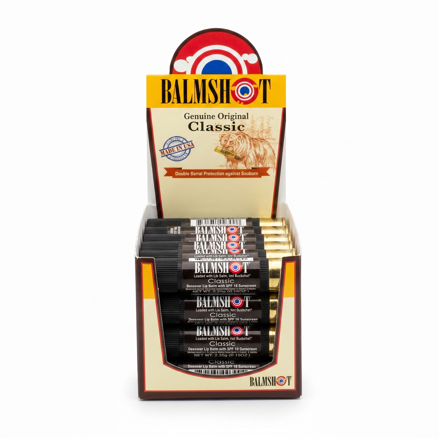 Shotgun Shell Lip Balm | Classic Vanilla - BLK | 24 Pack