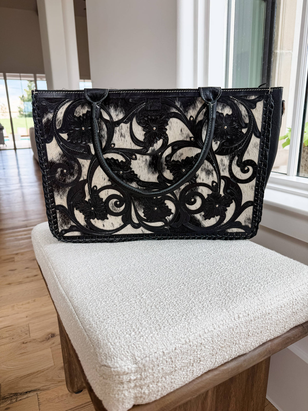 Ericka Tote – Genuine Leather & Hair-on Cowhide Handbag
