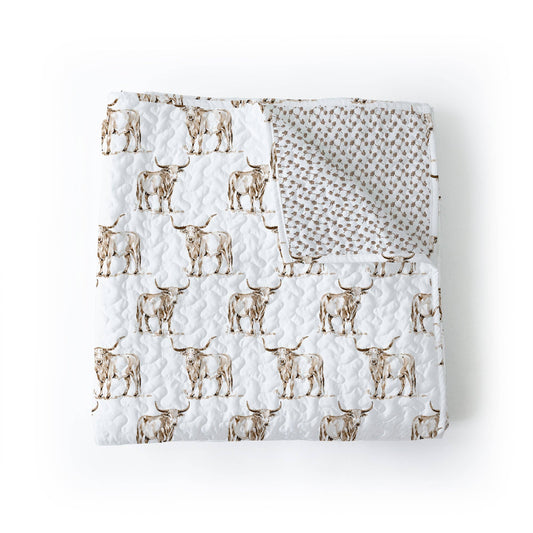 Longhorn Baby Blanket (brown)