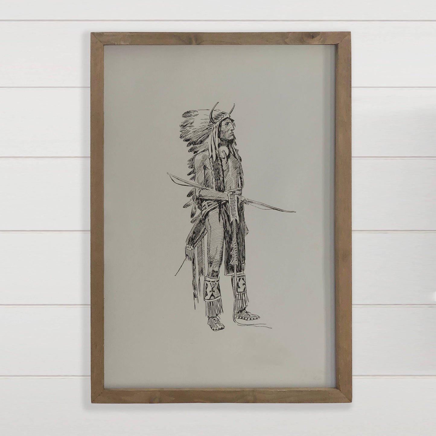 Blackfeet Warrior Canvas Sketch