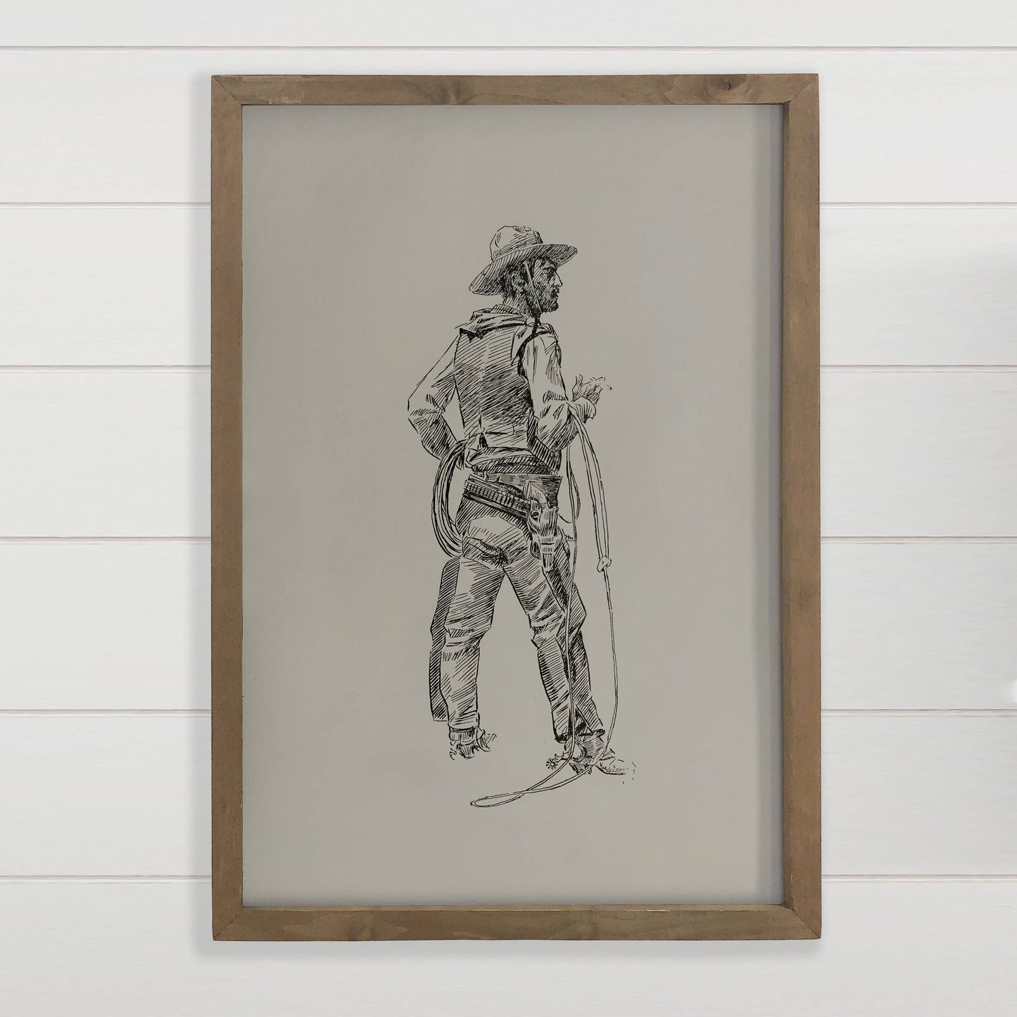 Wild West Cowboy Canvas Sketch