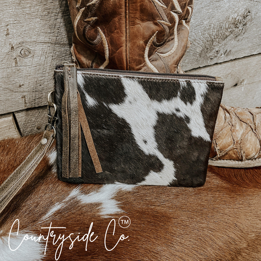 Colette Cowhide Wristlet