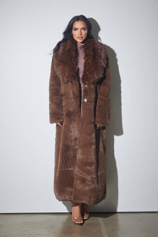 Old Money; The Floor Length Faux Coat