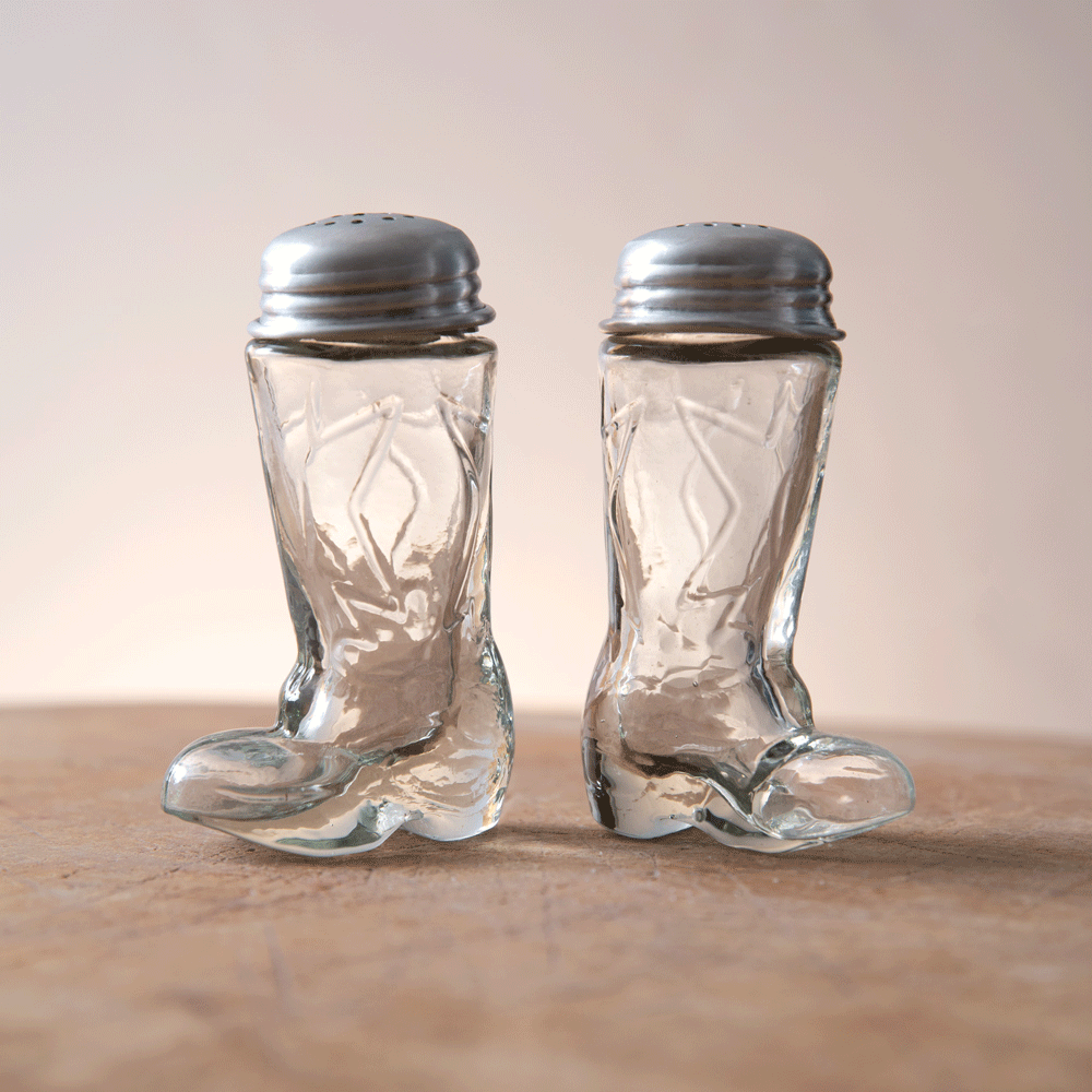 Set of Two Cowboy Boot Salt & Pepper Shakers