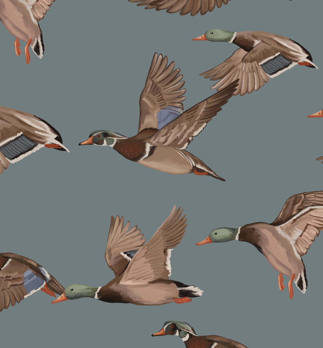 Mallards (Ribbed) Two-Piece Pajamas