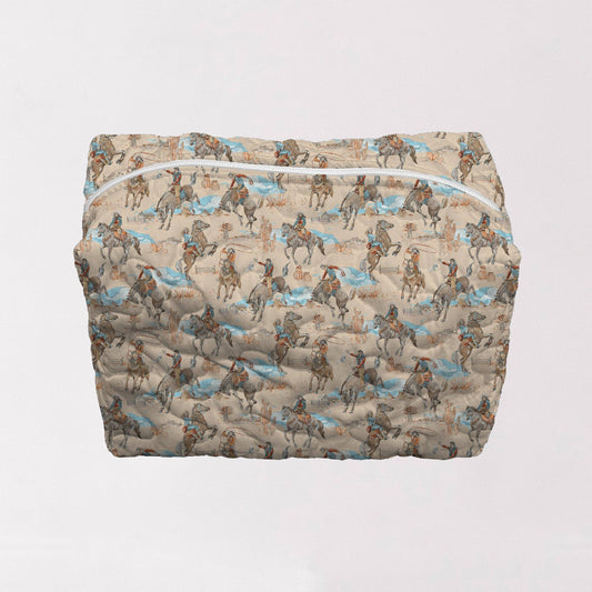 Birdie Pastel Quilted Makeup Bag