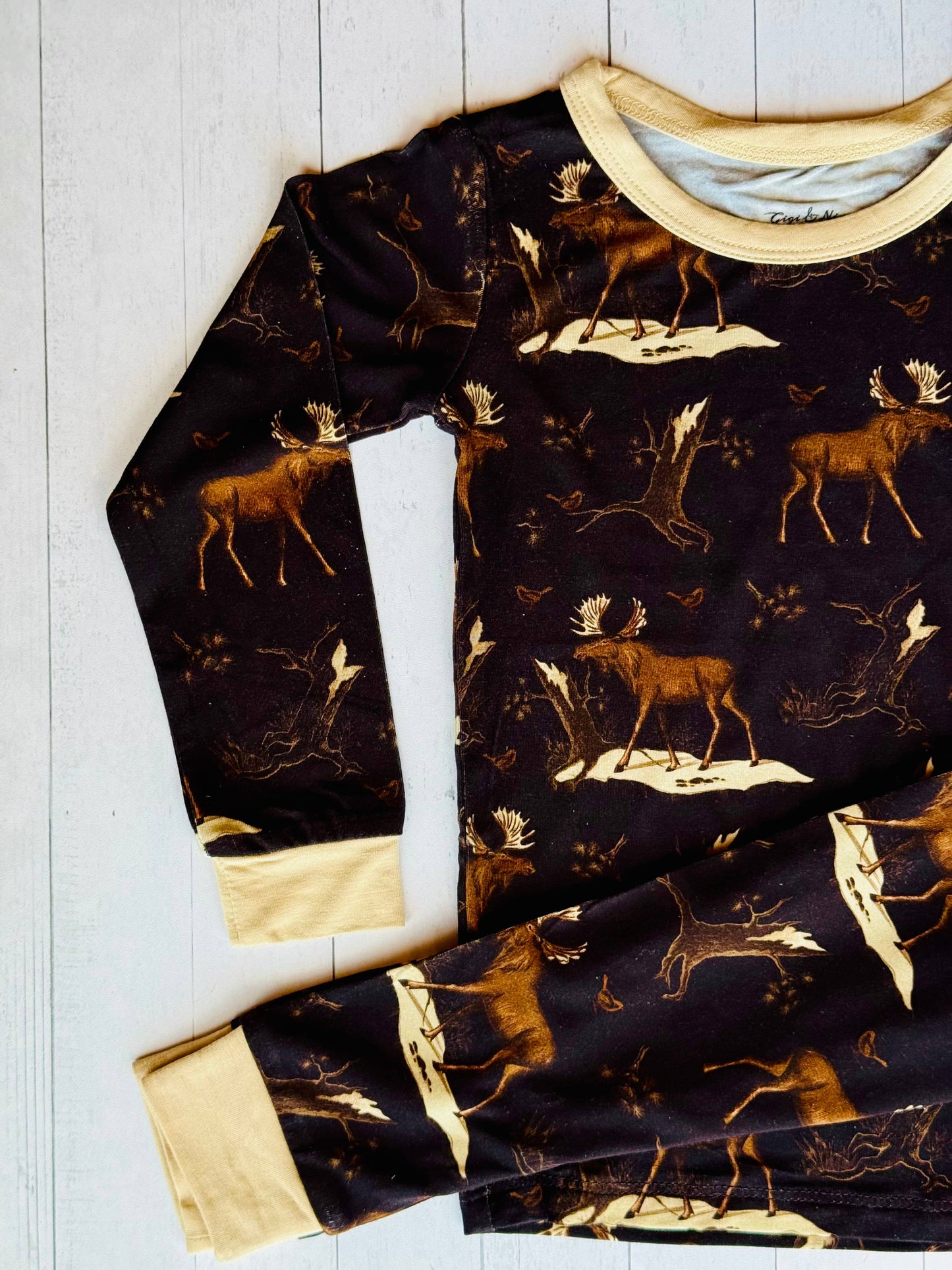 Up On The Allagash Moose Two Piece Pajama