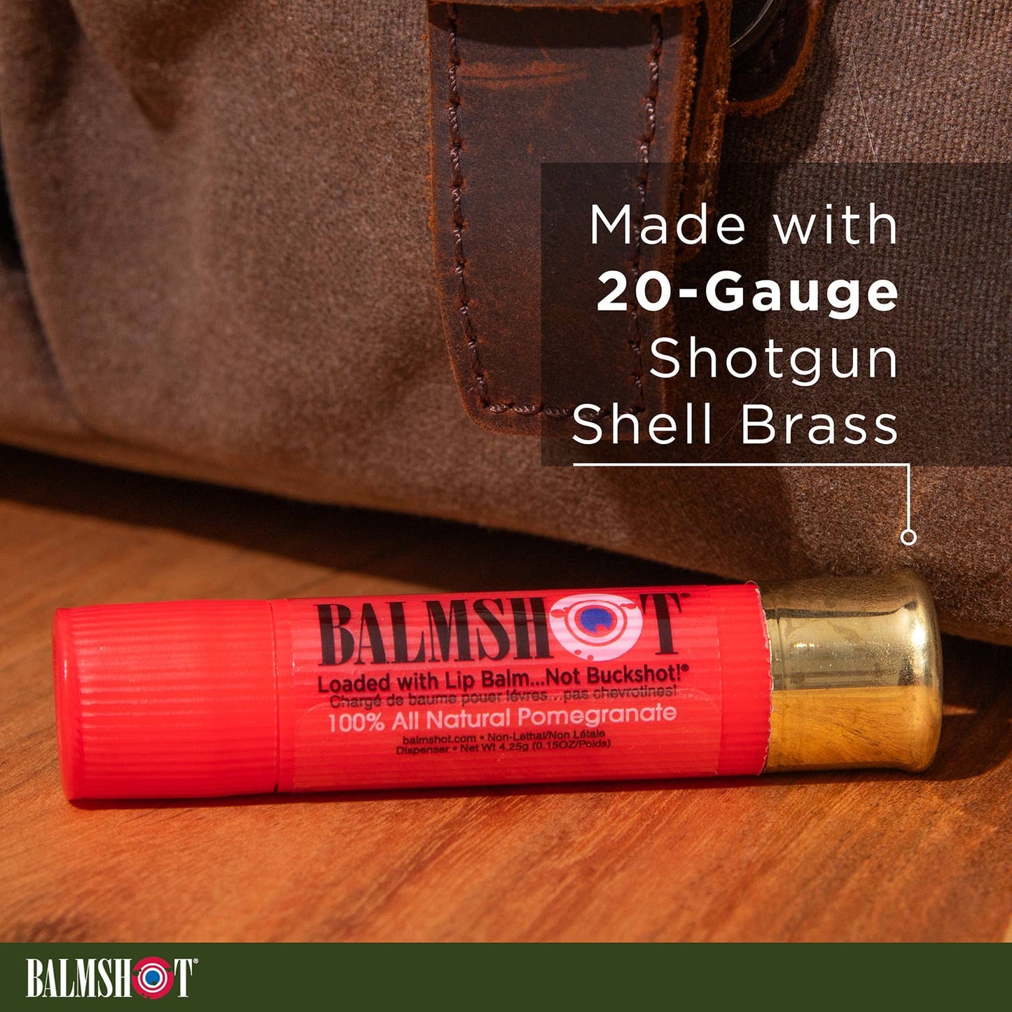 Shotgun Shell Lip Balm | Pomegranate | 24-Pack | All-Natural