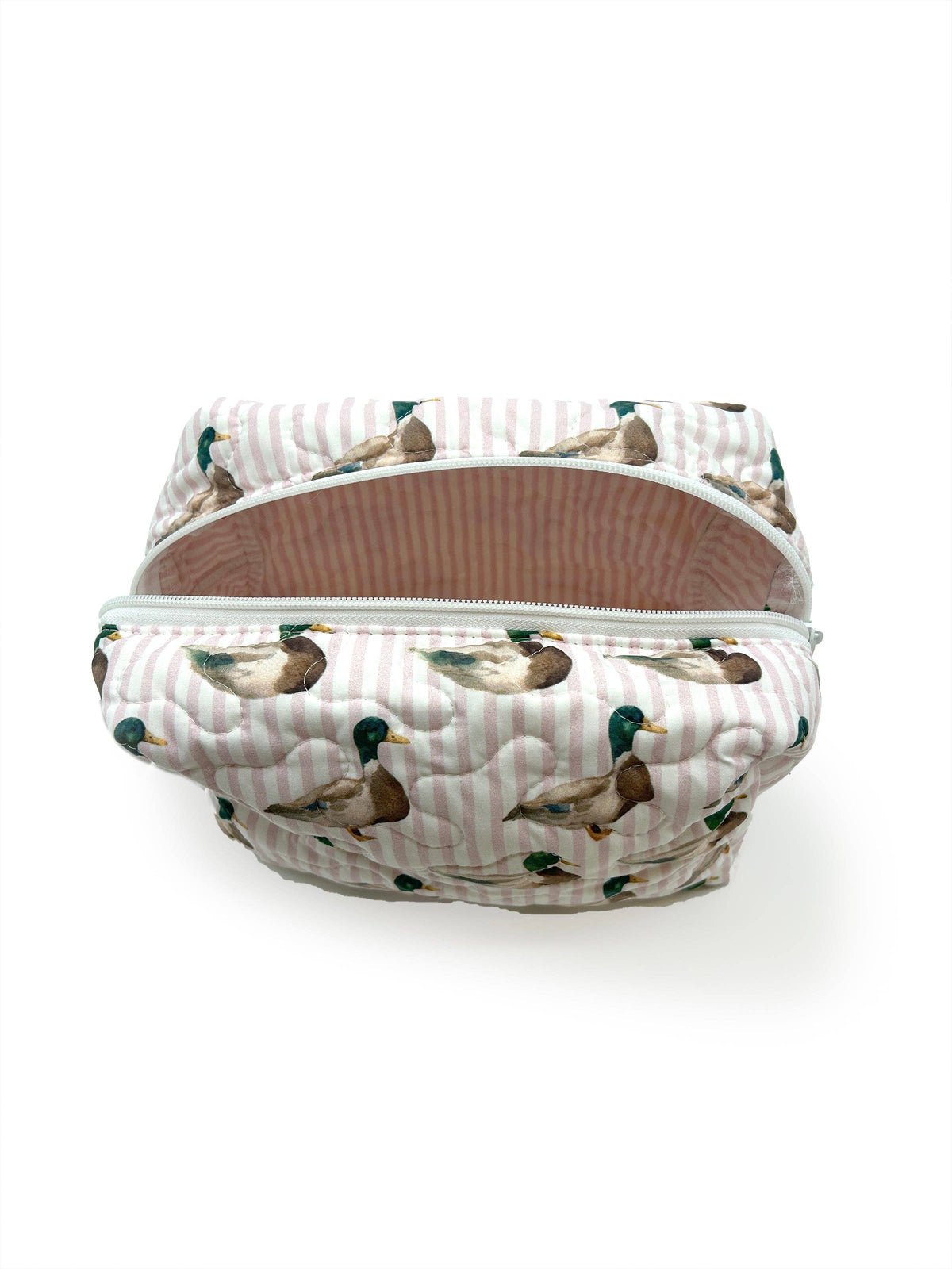 Mallory Ducks Icon Pink Quilted Makeup Bag